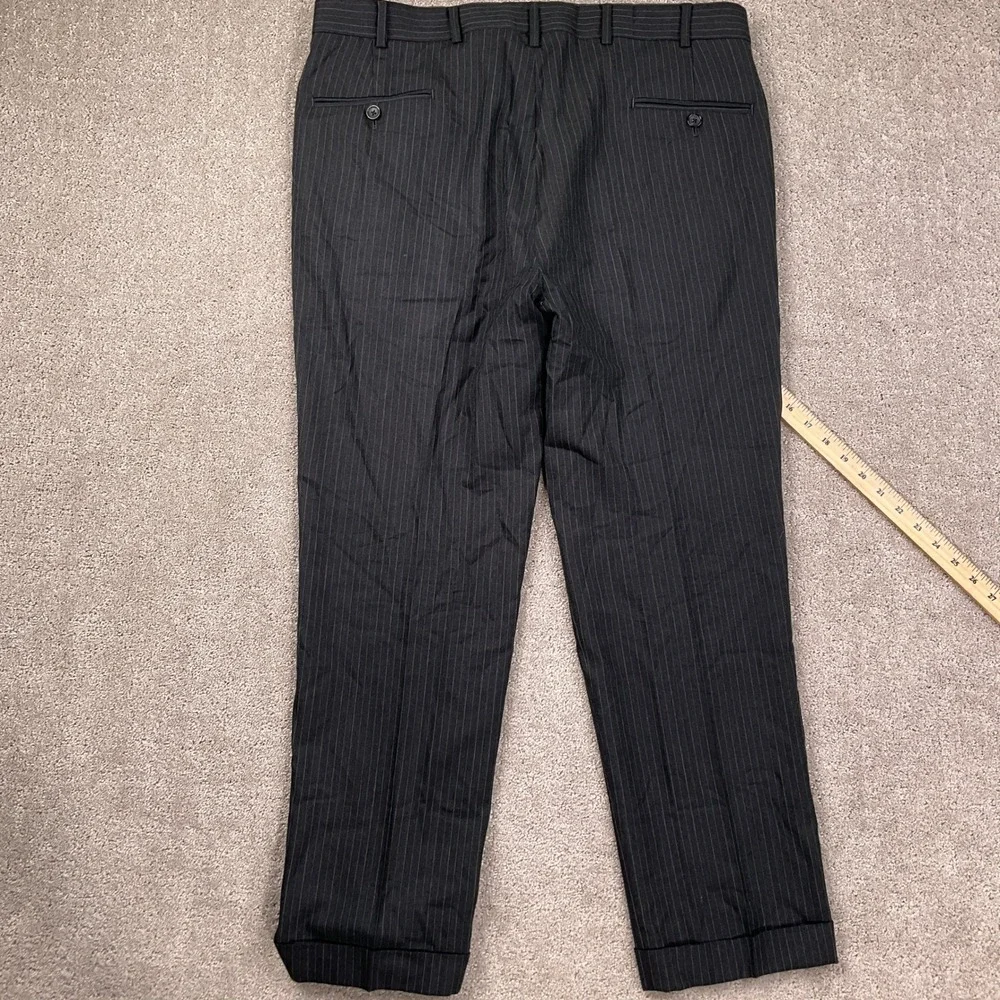 Brooks Brothers Saxxon 1818‎ Regent Suit Mens 42R 37W 29L Gray Blue Pinstripe